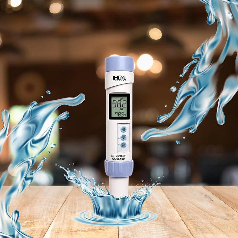 HM Digital COM-100 Waterproof EC/TDS and Temperature Combo Meter - Image 5